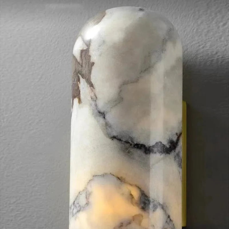 Applique murale en marbre style chinois avec abat-jour LED créatif - Édition Premium | Marco Lucetti