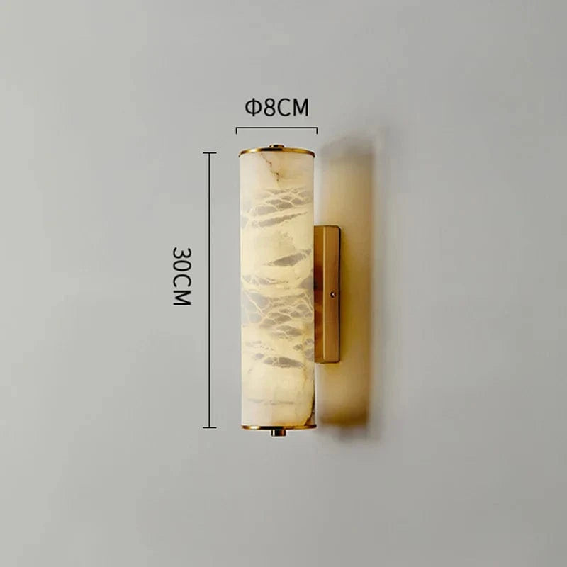 Applique murale en marbre Wabi Sabi | Marco Lucetti Dia80xH300mm / CHINE / Nature blanc chaud | Comme image