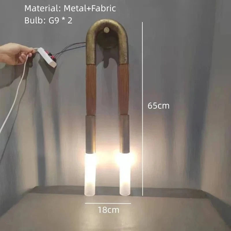 Applique murale en métal et tissu acrylique design moderne | Marco Lucetti Or / 4000k