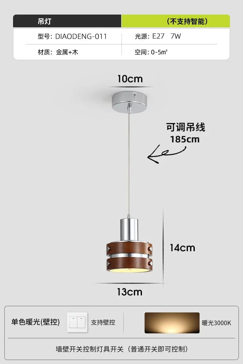 Applique murale en noyer de style médiéval français | Marco Lucetti Lampe à suspension