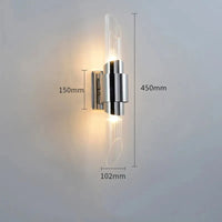 Applique murale en or chromé de style contemporain | Marco Lucetti Chrome / Lumière blanche