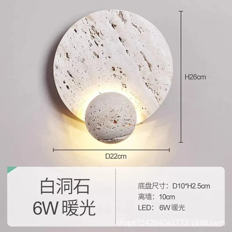 Applique murale en pierre naturelle LED pour une décoration moderne et élégante | Marco Lucetti