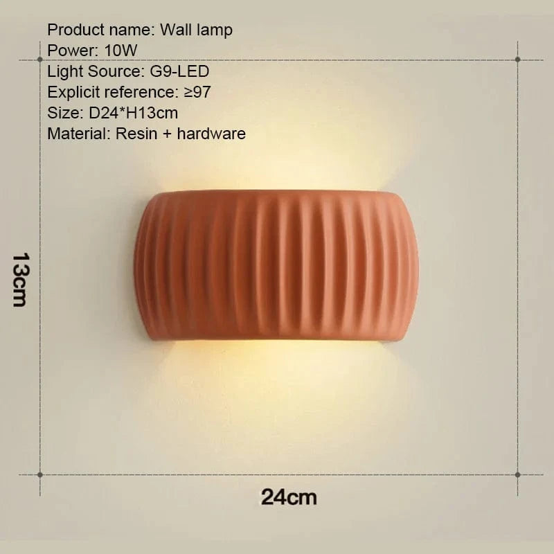 Applique murale en résine design | Marco Lucetti Orange / Blanc chaud (2700-3500K)