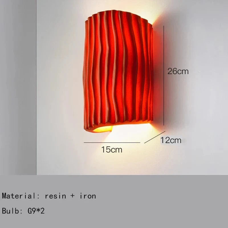 Applique murale en résine pour décoration artistique  HYGGE DESIGN. | Marco Lucetti Rouge / 4000k