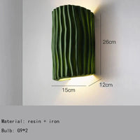 Applique murale en résine pour décoration artistique  HYGGE DESIGN. | Marco Lucetti Vert / Blanc chaud (2700-3500K)