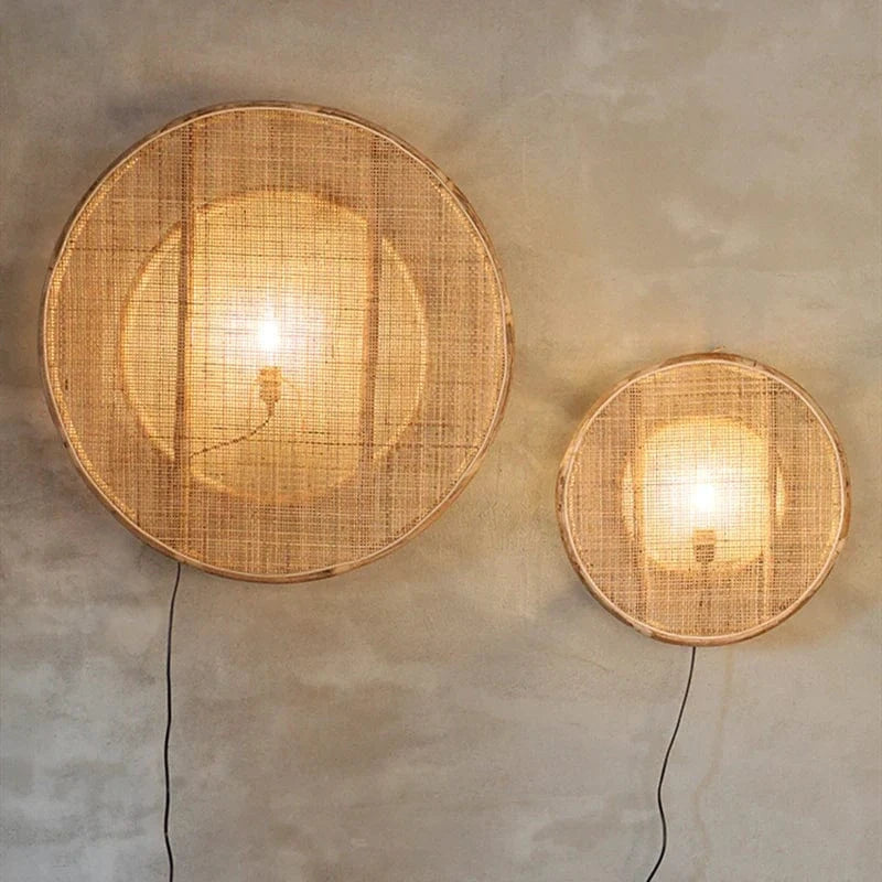 Applique murale en rotin et bois de bambou japonais - Collection ZenHouse | Marco Lucetti