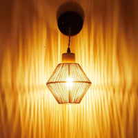 Applique murale en rotin tissée style ferme rétro de qualité | Marco Lucetti