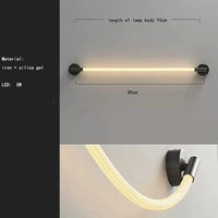 Applique murale en silicone et acier inoxydable  | Marco Lucetti C / Blanc chaud (2700-3500K)