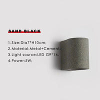 Applique murale en Terrazzo créatif | Marco Lucetti Sable noir / Blanc chaud