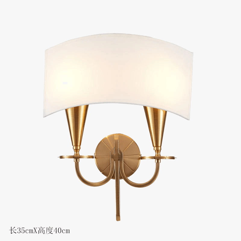 Applique murale en tissu style américain en cuivre - Inspirée par la simplicité chinoise | Marco Lucetti