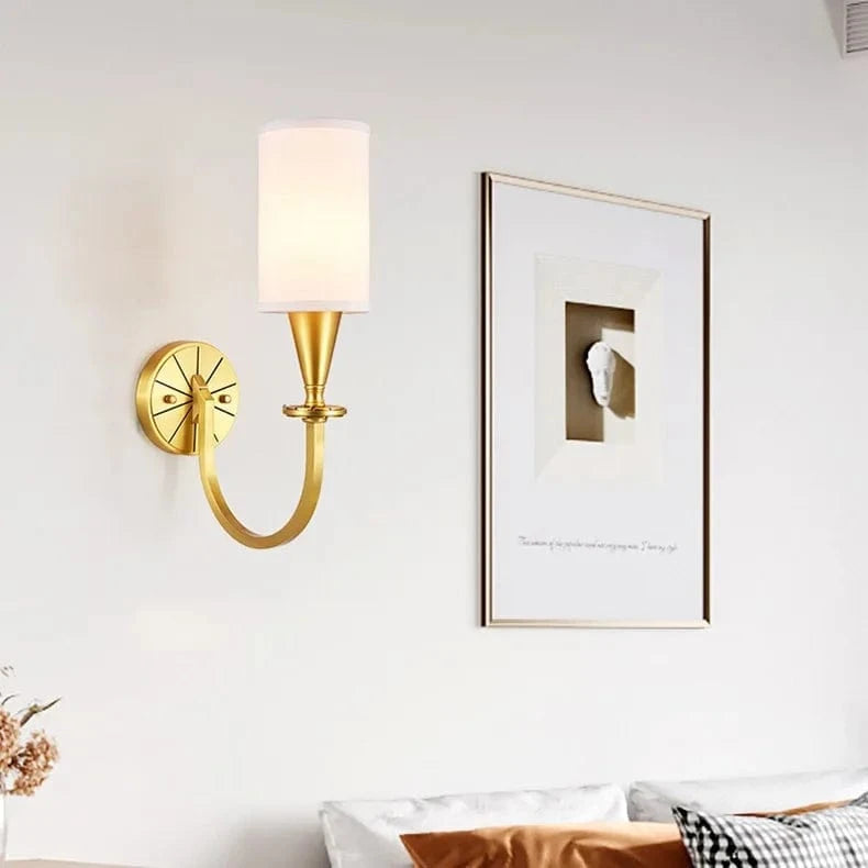 Applique murale en tissu style américain en cuivre - Inspirée par la simplicité chinoise | Marco Lucetti