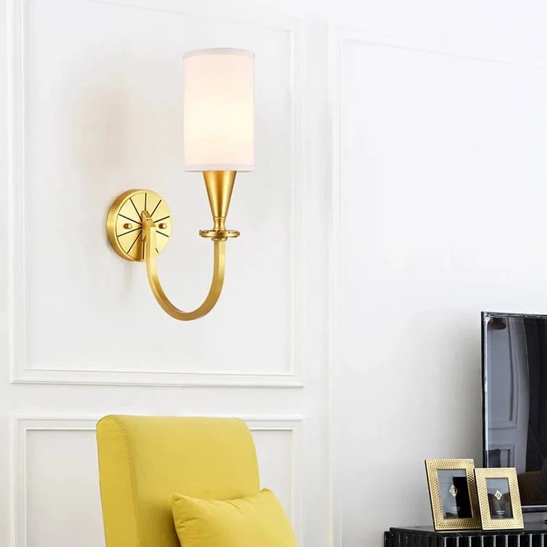 Applique murale en tissu style américain en cuivre - Inspirée par la simplicité chinoise | Marco Lucetti