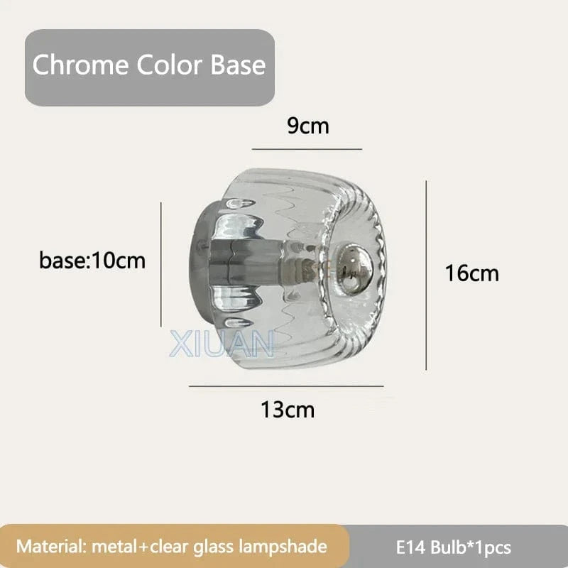 Applique murale en verre Bauhaus : effet murale signature | Marco Lucetti Base chromée