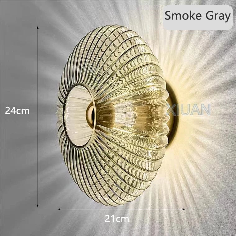 Applique murale en verre contemporain | Marco Lucetti Gris Fumée