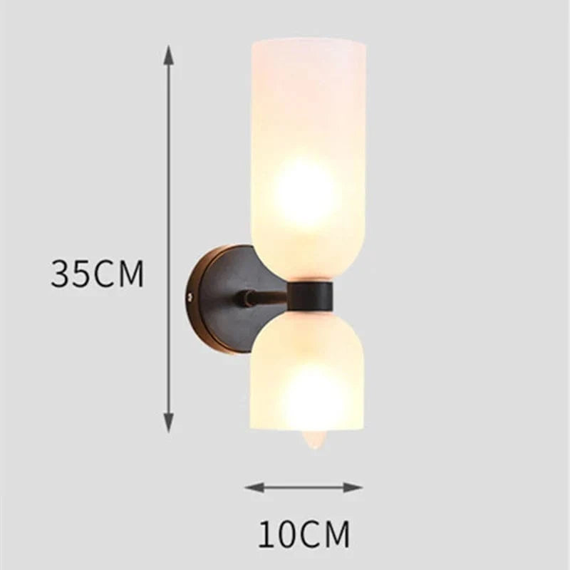 Applique murale en verre contemporaine | Marco Lucetti D Noir 10x35cm / Blanc chaud (2700-3500K)