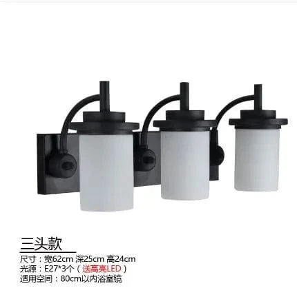 Applique murale en verre dépoli moderne - Style américain chinois | Marco Lucetti 3 têtes baissées