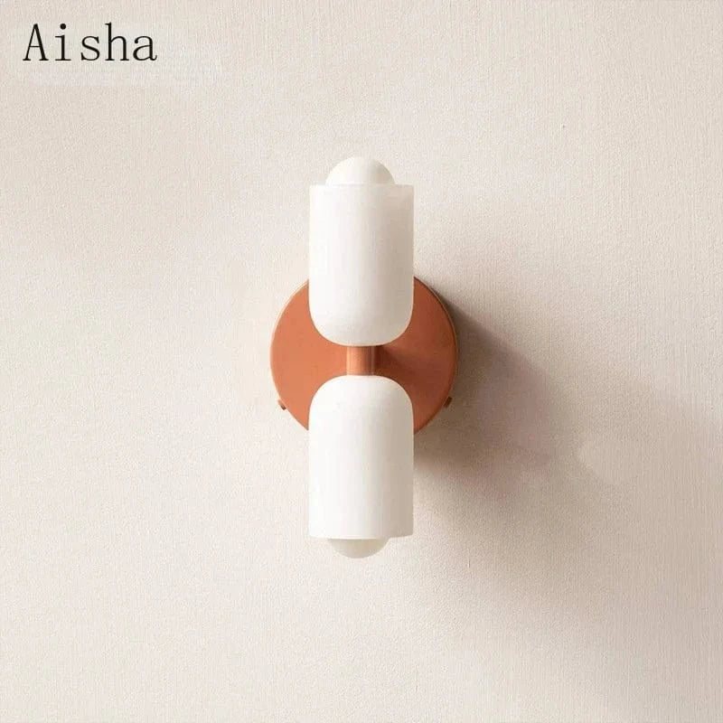 Applique murale en verre Double tête Facilement Installeable | Marco Lucetti