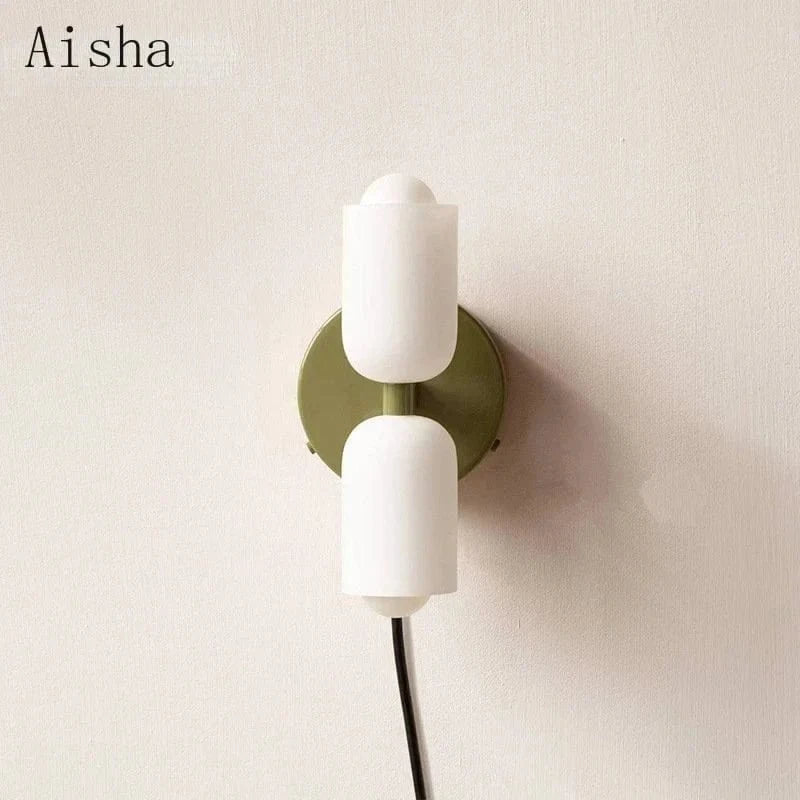 Applique murale en verre Double tête Facilement Installeable | Marco Lucetti