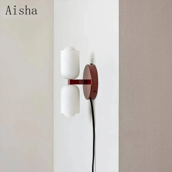 Applique murale en verre Double tête Facilement Installeable | Marco Lucetti