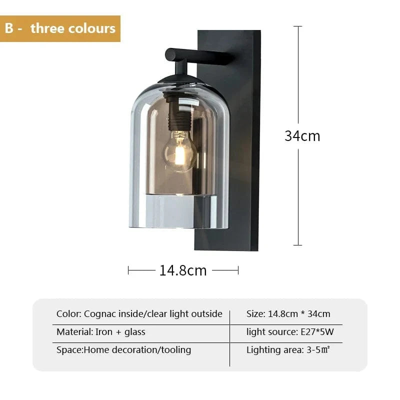 Applique murale en verre Double Texture Ins Girl Collection | Marco Lucetti B7 / CHINE / Blanc chaud (2700-3500K)