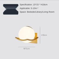 Applique murale en verre laiteux doré | Marco Lucetti Or / Sans ampoule