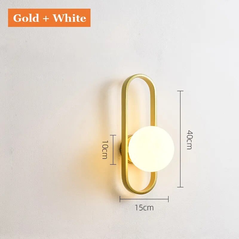 Applique murale en verre pour allée, design épuré | Marco Lucetti Or Blanc / Blanc chaud (2700-3500K)