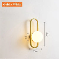 Applique murale en verre pour allée, design épuré | Marco Lucetti Or Blanc / Blanc chaud (2700-3500K)