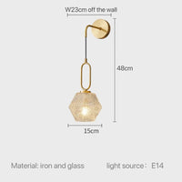 Applique murale en verre pour une ambiance élégante dans la chambre à coucher. | Marco Lucetti A / Blanc chaud (2700-3500K)