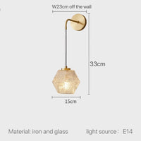 Applique murale en verre pour une ambiance élégante dans la chambre à coucher. | Marco Lucetti C / Blanc froid (5 500-7 000 K).