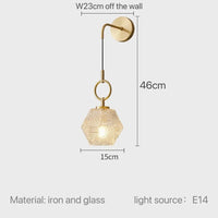 Applique murale en verre premium pour chambre à coucher | Marco Lucetti B / Blanc chaud (2700-3500K)