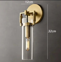 Applique murale en verre style industriel minimaliste loft retro. | Marco Lucetti Or