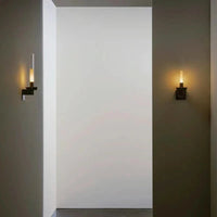 Applique murale en verre transparent et métal noir - Collection Élégance nocturne | Marco Lucetti