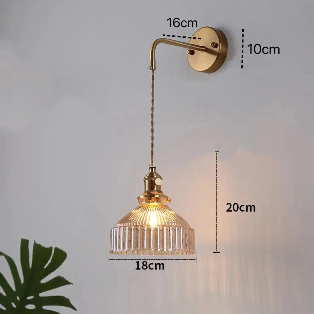 Applique murale en verre vintage moderne | Marco Lucetti Ambre-C / Sans ampoule