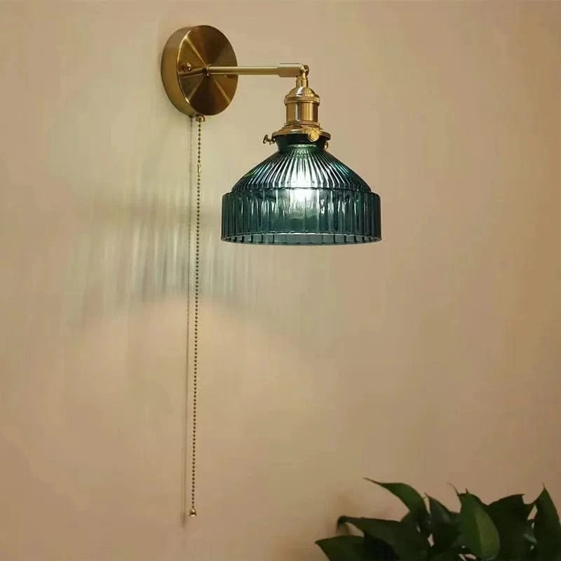 Applique murale en verre vintage moderne | Marco Lucetti Bleu-B / Sans ampoule