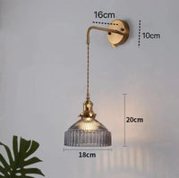 Applique murale en verre vintage moderne | Marco Lucetti Gris fumée-C / Sans ampoule