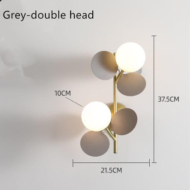 Applique murale enfant Clover Coloré court | Marco Lucetti Gris - 2 lampes / Chaude