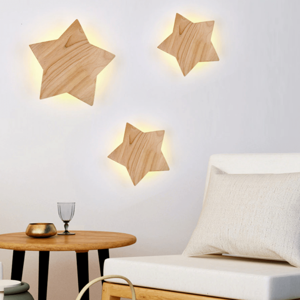 Applique murale enfant en bois forme étoile StarKids. | Marco Lucetti