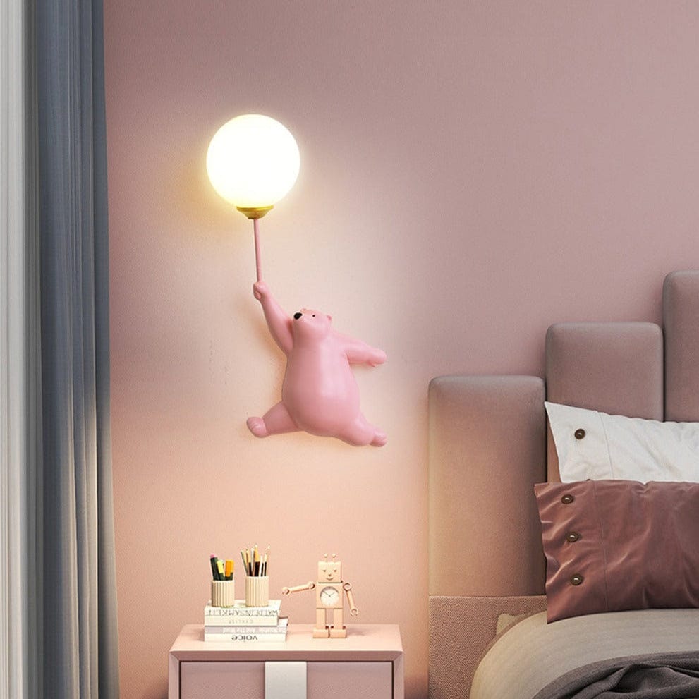 Applique murale enfant Ours Polaire Maverick | Marco Lucetti Rose