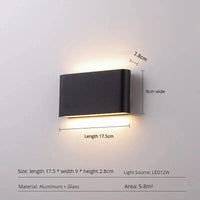 Applique Murale Étanche LED pour Extérieur et Intérieur - Lumières Brillantes | Marco Lucetti