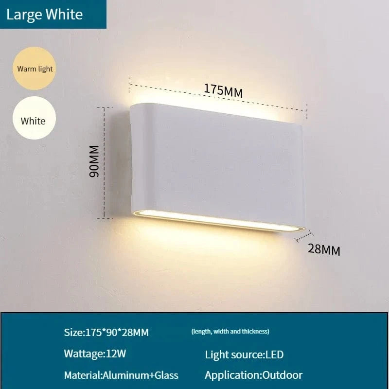 Applique Murale Étanche LED pour Extérieur et Intérieur - Lumières Brillantes | Marco Lucetti Blanc froid / Blanc-12W