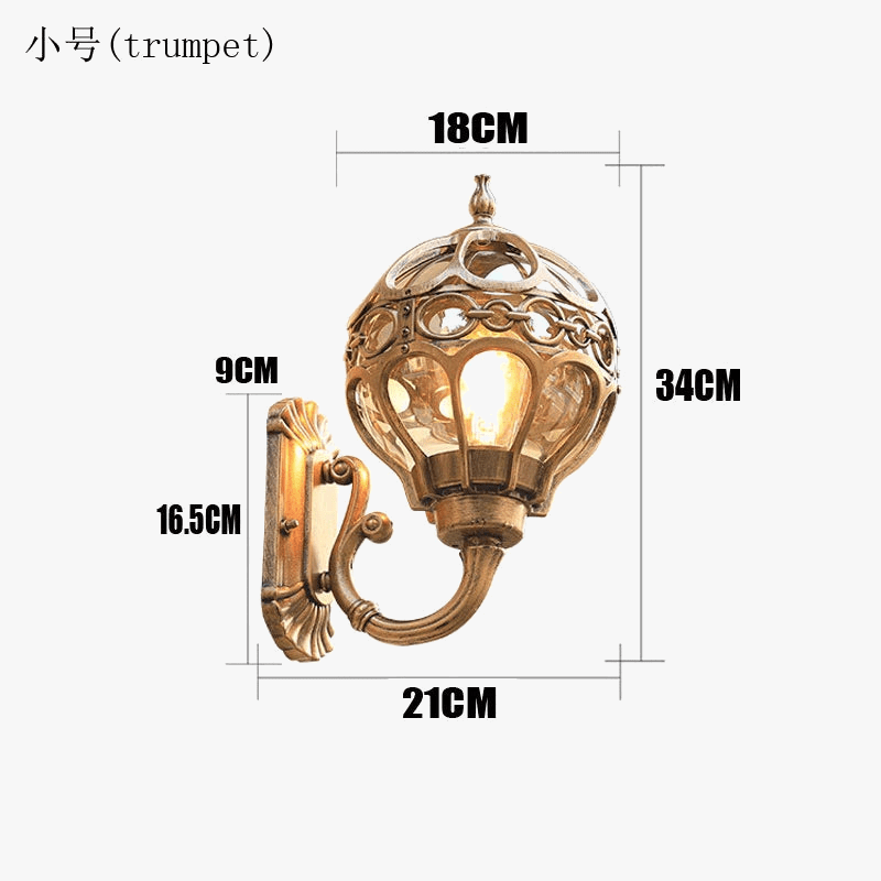 Applique murale étanche rétro pour extérieur et intérieur - Villa, jardin, balcon et allée | Marco Lucetti