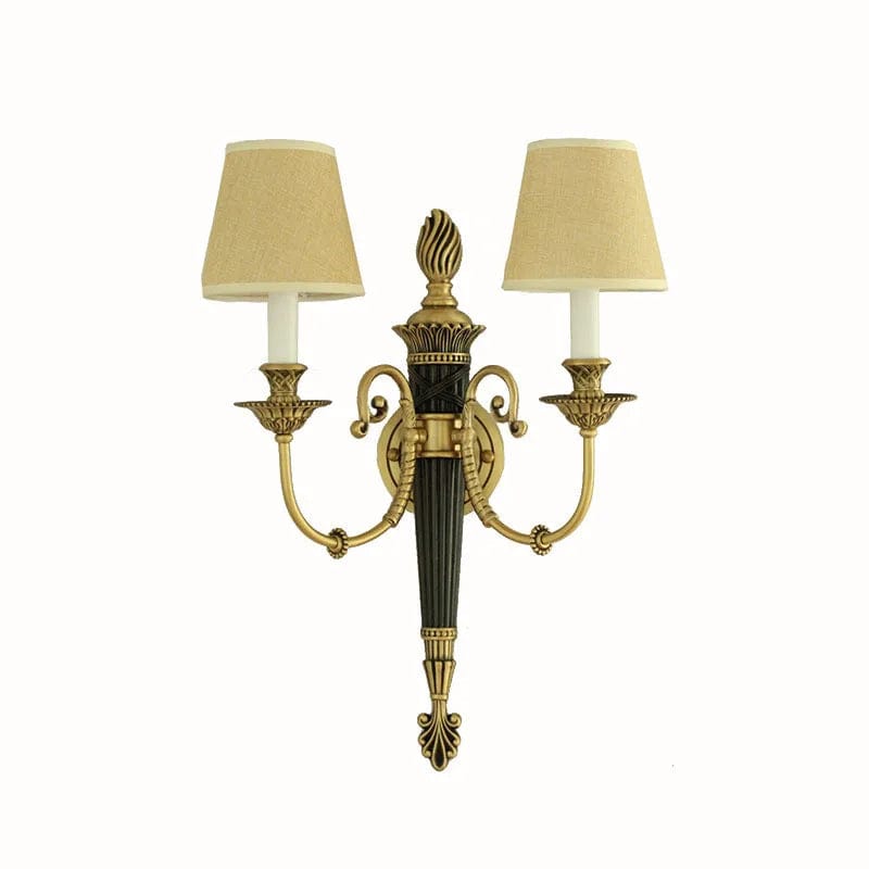 Applique murale européenne en cuivre pour villa invité TV allée | Marco Lucetti