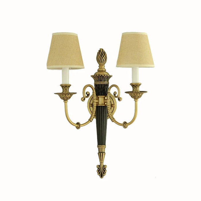 Applique murale européenne en cuivre pour villa invité TV allée | Marco Lucetti