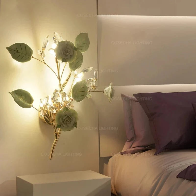 Applique murale exclusive en céramique motif floral | Marco Lucetti