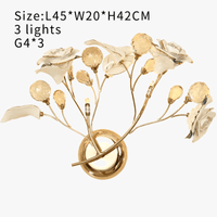 Applique murale exclusive en céramique motif floral | Marco Lucetti