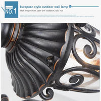 Applique murale extérieure Européenne, design rétro, étanche - Idéale pour le patio