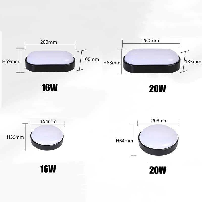 Applique murale LED extérieure étanche - modèle rond