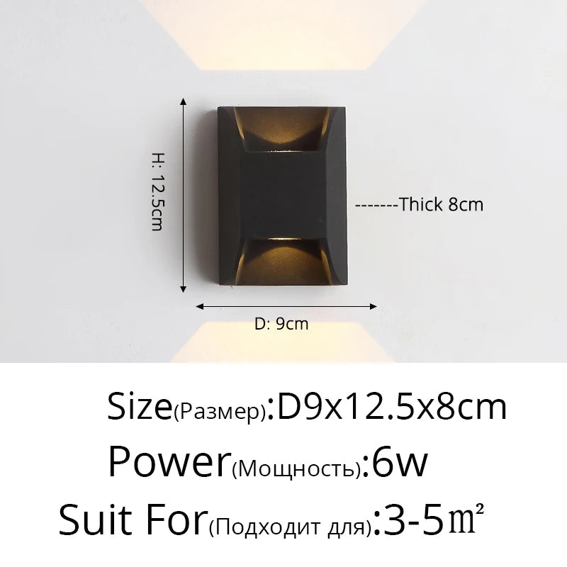 Applique Murale Extérieure Étanche Double Tête Éclairage Créatif - LuxTech