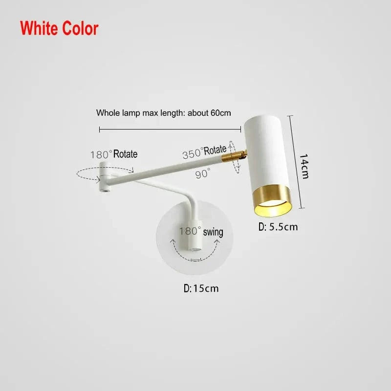 Applique murale extensible SmartSwitch | Marco Lucetti Applique Blanche / Lumière blanche