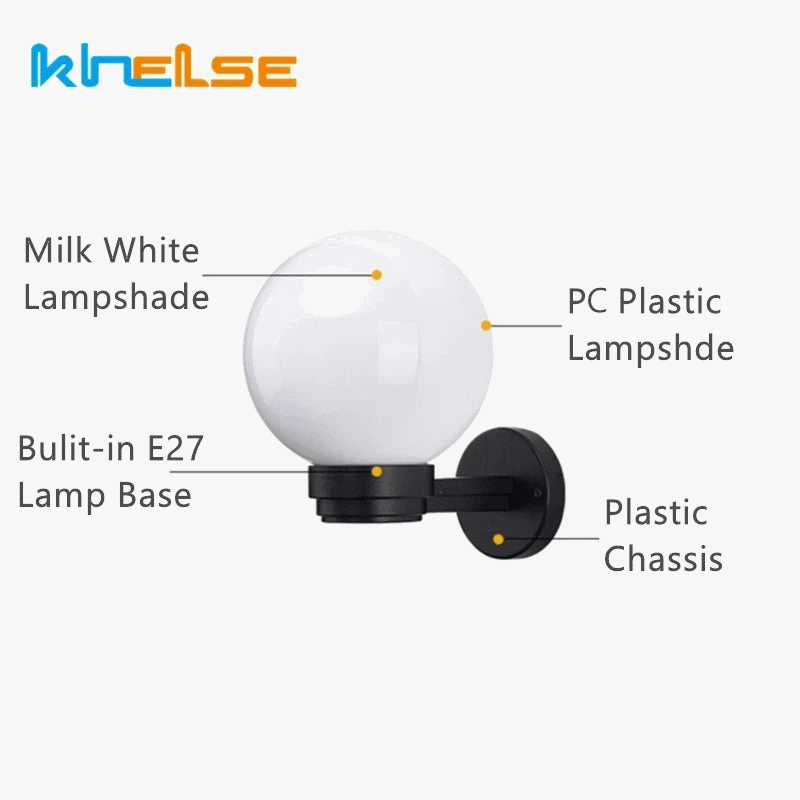 Applique Murale Extérieur Étanche Moderne LED Globe 15W, Idéale pour Jardin, Balcon et Escalier | Marco Lucetti